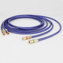 Preffair-par de cables de interconexión de audio con enchufe RCA chapado en oro, Van den Hul MC-SILVER IT 65 RCA 2024 - compra barato