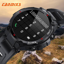 Canmixs-relógio inteligente com bluetooth, para homens, android ou ios, smartwatch para esportes ao ar livre, com rastreador de frequência cardíaca, controle de música 2024 - compre barato