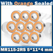 MR115RS Bearing ( 10 PCS ) 5*11*4 mm ABEC-7 Hobby Electric RC Car Truck MR115 RS 2RS Ball Bearings MR115-2RS Orange Sealed 2024 - buy cheap
