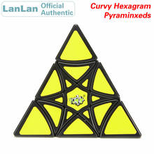 Lanlan curvy hexagram 3x3x3 pirâmide cubo mágico 3x3 velocidade quebra-cabeça antistress brinquedos educativos para crianças 2024 - compre barato