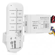 Interruptor remoto digital de parede, 220v, 4 modos liga/desliga, luz sem fio inteligente 2024 - compre barato