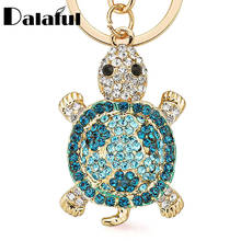 Dalaful-llaveros de tortuga con diamantes de imitación de cristal, soporte para llavero para coche, bolsa o hebilla, K233 2024 - compra barato