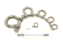 High Quality M4/5/6/8/10/12/14/16/18/20 304 Stainless Steel Bow Shackle Boat Screw-Pin Anchor 2024 - compre barato