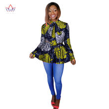 Bintarealwax африканская восковая рубашка для женщин Дашики с длинными рукавами африканская одежда стандартная африканская одежда WY2026 2024 - купить недорого