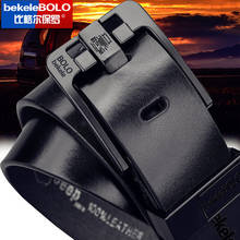 BekeleBOLO cow genuine leather luxury strap male belts for men new fashion classice vintage pin buckle men belt High Quality 2024 - compre barato