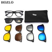 5 In 1 Magnetic Clip On Sunglasses Set Men Women Polarized UV400 Shades Sunglasses Send with bag Can Custom Prescription Lens 2024 - buy cheap