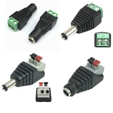 100 peças por lote, conector led dc, macho/fêmea, parafuso e sem parafusos.