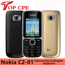 Мобильный телефон Nokia C2 C2-01 (90% New), б/у, разблокированный, 2,0 дюйма, английская/Русская/Иврит Клавиатура, одноядерный, 2G 3G 2024 - купить недорого