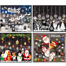 Christmas Wall Stickers Window Glass Stickers Christmas Decorations For Home 2020 New Year 2021, plane Wall sticker, Window stickers, Christmas stickers, Christmas Window sticker 2024 - buy cheap