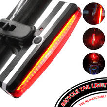 Weatherproof Bright USB Rechargeable Bike Daytime Tail Light Bicycle Rear Lights Red Cycling Road Safety Back Helmet Light 2024 - buy cheap