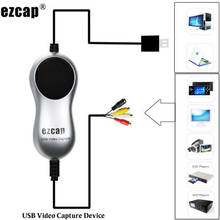 Ezcap USB 2,0 Захват видео V8 Hi8 DVD VHS адаптер DVR рекордер конвертер аналогового видео аудио в цифровой для Windows 10 8,1 7 2024 - купить недорого