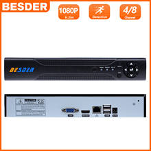 Besder-gravador de vídeo em rede, h.264, 1080p, cctv, nvr, 4 canais, 8 canais, 1080p, detecção de movimento, suporte para câmera ip, p2p 2024 - compre barato