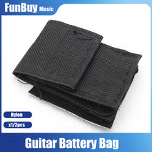 Nylon Aoustic Electric Guitar Pickup Battery Bag 9V Battery Holder Case Organizer Box Soft Pouch Guitar Accessories 2024 - buy cheap