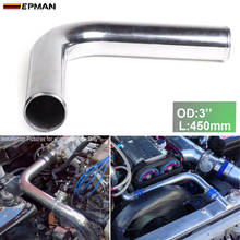 Radiador Turbo de aluminio para coche, tubo de tubería L:450mm para BMW MINI Cooper S R53 EP-UP90-450-76, 76mm, 3 ", 90 grados, 2 uds./unidad 2024 - compra barato