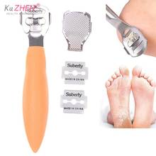 1set Grinding head Dead Skin Knife With 10pcs Blades Foot Care Callus Remover Steel Pedicure Cutter Shaver Tool Home Heel Planer 2024 - buy cheap