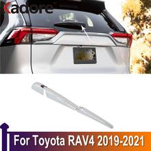 Para toyota rav4 rav 4 2019 2020 2021 chrome janela traseira limpadores capa guarnição da cauda do carro tira limpador exterior acessórios 2024 - compre barato