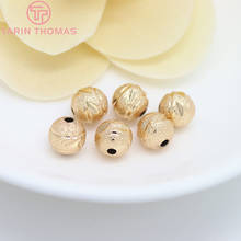 (3095)10PCS 6MM 8MM 10MM 24K Gold Color Plated Brass Matte Spacer Beads Bracelet Beads High Quality Diy Jewelry Accessories 2024 - buy cheap