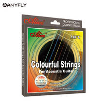Original Alice A407C Colorful Acoustic Guitar Strings 1st-6th Guitarra Strings  Color Coated Copper Alloy Wound Light 2024 - buy cheap