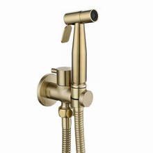 Hand Held Bidet Sprayer Faucet Stainless Steel Toilet Bidet Sprayer brushed Gold Douche Kit Shattaf Copper Valve Jet Set BG99 2024 - buy cheap