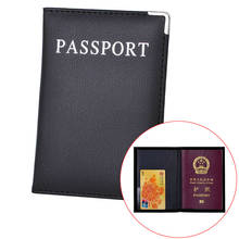 Capa para passaporte de couro, capa de couro macio da moda para homens e mulheres, acessório universal para viagem, bolsa para cartão 2024 - compre barato