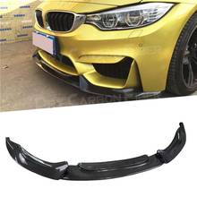 Aerofólio de fibra de carbono para para-choque dianteiro, frp, estilo v para bmw 3 series f80 m3 4 series f82 f83 m4 1994-2019 2024 - compre barato