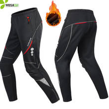 WOSAWE-pantalones térmicos de ciclismo para hombre, ropa de calentamiento a prueba de viento, para bicicleta de montaña, pantalón largo de invierno 2024 - compra barato