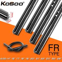 KOSOO 1PCS Car Wiper Blade Insert Natural Rubber Strip 10mm 14"16"17"18"19"20"21"22"24"26"28" Windscreen FR Wipe Car Accessories 2024 - купить недорого