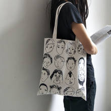 Canvas Tote Bag For Women Fashion Handbags Eco Reusable Cloth Shopping Bag Student School Bags Ladies Casual Shopper Bag 2024 - купить недорого