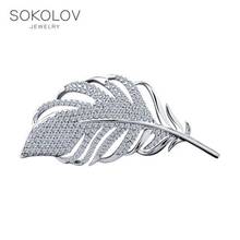 Broche sokolov prata jóias de moda prata 925 feminino/masculino, masculino/feminino, masculino 2024 - compre barato