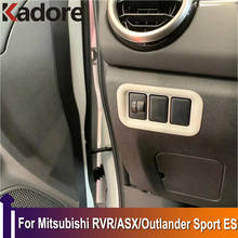 Adesivo de fibra de carbono para farol de carro, para mitsubishi rvr/asx/outlander sport es 2020 2021, acessórios 2024 - compre barato