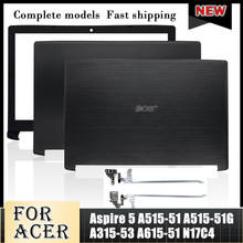 Cubierta trasera LCD para portátil Acer Aspire 5 A515-51 Series, biselada cubierta frontal, bisagras LCD, cubierta superior B, novedad 2024 - compra barato