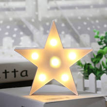 Lámpara LED de noche con forma de estrella para decoración de habitación de bebé, juguete creativo para dormitorio, regalo 2024 - compra barato