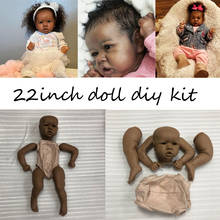 22 Inch DIY Doll Kit African American Baby Saskia Doll Unpainted Unfinished Doll Parts Blank Doll Kit 2024 - buy cheap