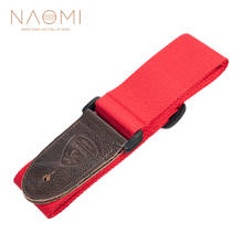 Naomi guitarra cinta acessórios de guitarra alça de ombro ajustável cor vermelha instrumento musical acessórios novo 2024 - compre barato