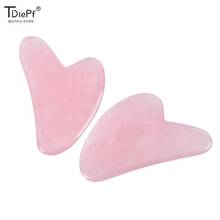 Kit para acupuntura corporal, quartzo rosa, jade, guasha, pescoço, acupuntura, spa, raspador, terapia, pedra natural, ferramentas chinesas gua sha 2024 - compre barato