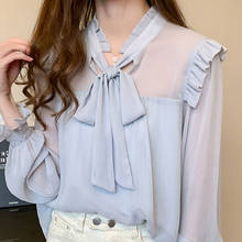 Autumn V-Neck Chiffon Blouse Shirt Top Female Blusas Mujer De Moda 2021 Long Sleeve Blouse Women Blouses Shirts Tops Blusa D524 2024 - buy cheap