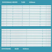 100% новый 11 шт/комплект светодиодный полоски для INSIGNIA 55 TV NS-55D550NA15 55K20DG 55K23DG HD550DF B57 SVH550AA2 REV05 7 светодиодный 130719 2024 - купить недорого