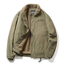Jaqueta de inverno de caxemira masculina, forro quente, roupa externa, blusão masculino, jaqueta bomber militar, plus size com tamanhos 2024 - compre barato