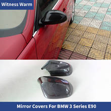 E90 Carbon Fiber Stick-on Rearview Mirror Cover Car Styling for Bmw 3 Series E90 320i 328i 335i 2005 2006 2007 2008 2024 - buy cheap