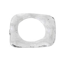 DoreenBeads, закрытая пайка из металлического сплава, кольца, прямоугольные, античные, серебристые, 25 мм (1 ") x 20 мм (6/8"), 4 шт. 2024 - купить недорого