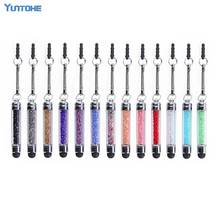 Wholesale 1000Pcs/lot High-texture Mini Crystal Stylus Pen Capacitive Screen Touch Pens For iPhone + Dust Plug very Portable 2024 - buy cheap