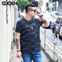 GXXH-Camiseta de camuflaje militar para hombre, camisa de manga corta de talla grande, 6XL, 7XL, Verano 2024 - compra barato