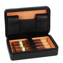 GALINER Men Gadgets Cigar Humidor Travel Box Portable Leather Cigar Case Cedar Wood Humidor Box W/ Gift Box Packaging 2024 - buy cheap