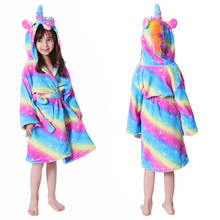 Bata de unicornio con capucha para niños y niñas, ropa de dormir con animales, camisón de bebé, invierno, 2020 2024 - compra barato