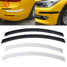 POSSBAY Imitation Carbon Fiber Wheel Eyebrow Stickers Anti-collision Strip Sticker Front Rear Bumper Protector Cover Trim 2024 - buy cheap