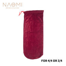 Naomi bolsa de violino de cetim, bolsa com cobertor para violino de tamanho 4/4, 3/4, peças de acessório para violino, vermelho 2024 - compre barato