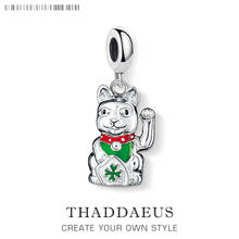 Lucky Cat 925 Sterling Silver Retro Charm Pendant For Women Men Fine Jewelry Gift 2024 - buy cheap