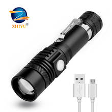 Portable Mini Super Bright Led Flashlight USB Linterna Led Torch  T6 / L2 Power Tips Zoom Torch Bicycle Light 18650 Rechargeable 2024 - buy cheap