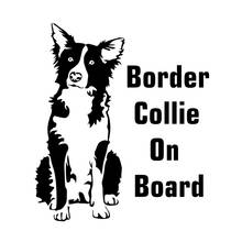 Border Collie-pegatina divertida para coche, calcomanía de vinilo reflectante para motocicletas, accesorios exteriores, 17cm x 15cm 2024 - compra barato