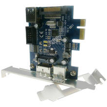 Двойной порт USB 3,0 + блок питания eSATA + 9 Pin USB2.0 Гибридный PCI Express контроллер карты 2024 - купить недорого
